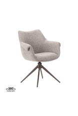 Damn LABEL51 Eetkamerstoel Narumi - Mushroom - Royal Boucle - Brons Metalen Frame