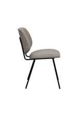 Damn LABEL51 Eetkamerstoel Ravenna - Naturel - Royal Boucle - Zwart Metalen Frame