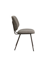 Damn LABEL51 Eetkamerstoel Ravenna - Mushroom - Royal Boucle - Brons Metalen Frame