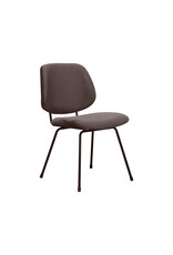 Damn LABEL51 Eetkamerstoel Bello - Taupe - Fluweel - Zwart Metalen Frame