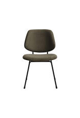 Damn LABEL51 Eetkamerstoel Bello - Hunter - Fluweel - Zwart Metalen Frame