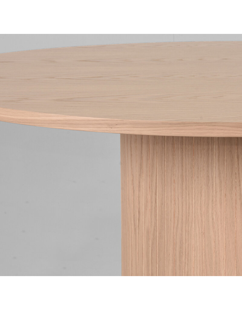 Damn LABEL51 Eetkamertafel Oliva - Naturel - Eiken - 130 cm - Rond