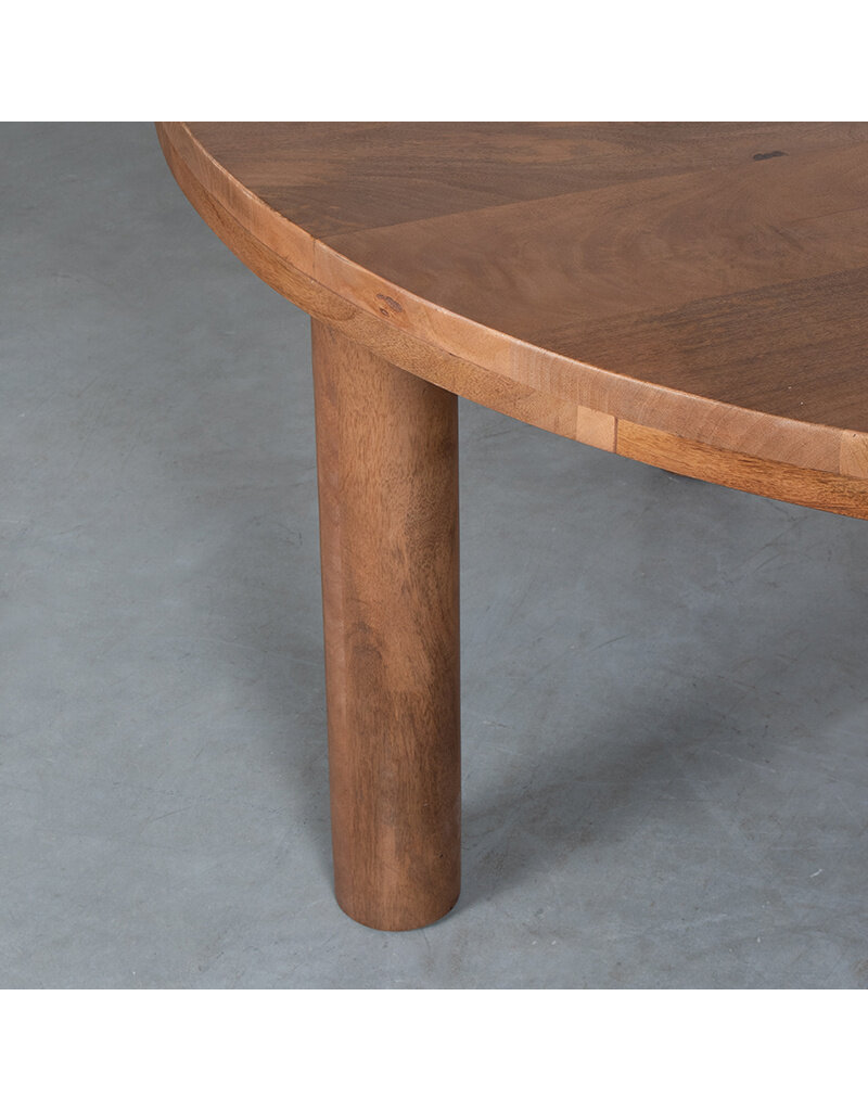 Damn LABEL51 Eetkamertafel Elly - Nature Smooth - Mangohout - 140 cm - Rond