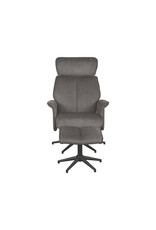 Damn LABEL51 Fauteuil Verdal - Antraciet - Cosmo - Incl. Hocker