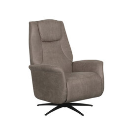 Damn LABEL51 Fauteuil Stockholm - Taupe - Micro Suede - 1-Motorig