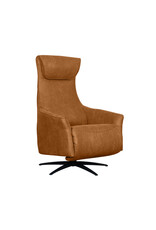 Damn LABEL51 Fauteuil Lund - Cognac - Micro Suede - 2-Motorig - Met Massagefunctie