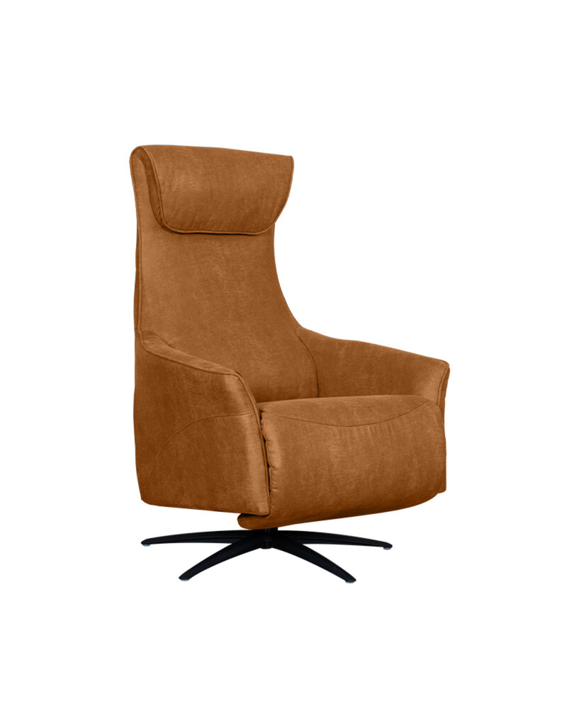 Damn LABEL51 Fauteuil Lund - Cognac - Micro Suede - 2-Motorig - Met Massagefunctie