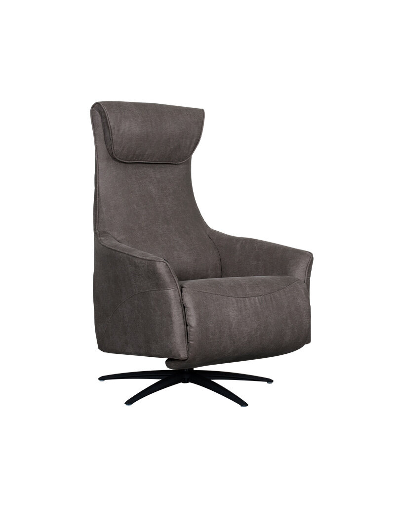 Damn LABEL51 Fauteuil Lund - Antraciet - Micro Suede - 2-Motorig - Met Massagefunctie