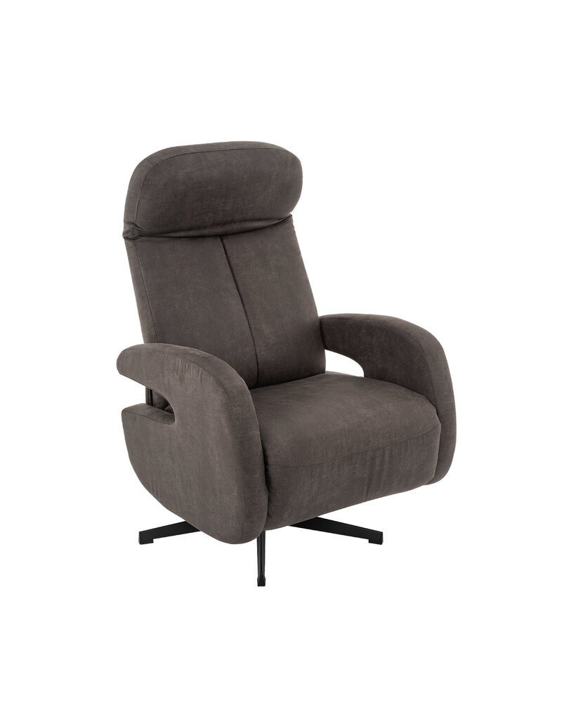 Damn LABEL51 Fauteuil Esbjerg - Antraciet - Micro Suede - Manueel Verstelbaar