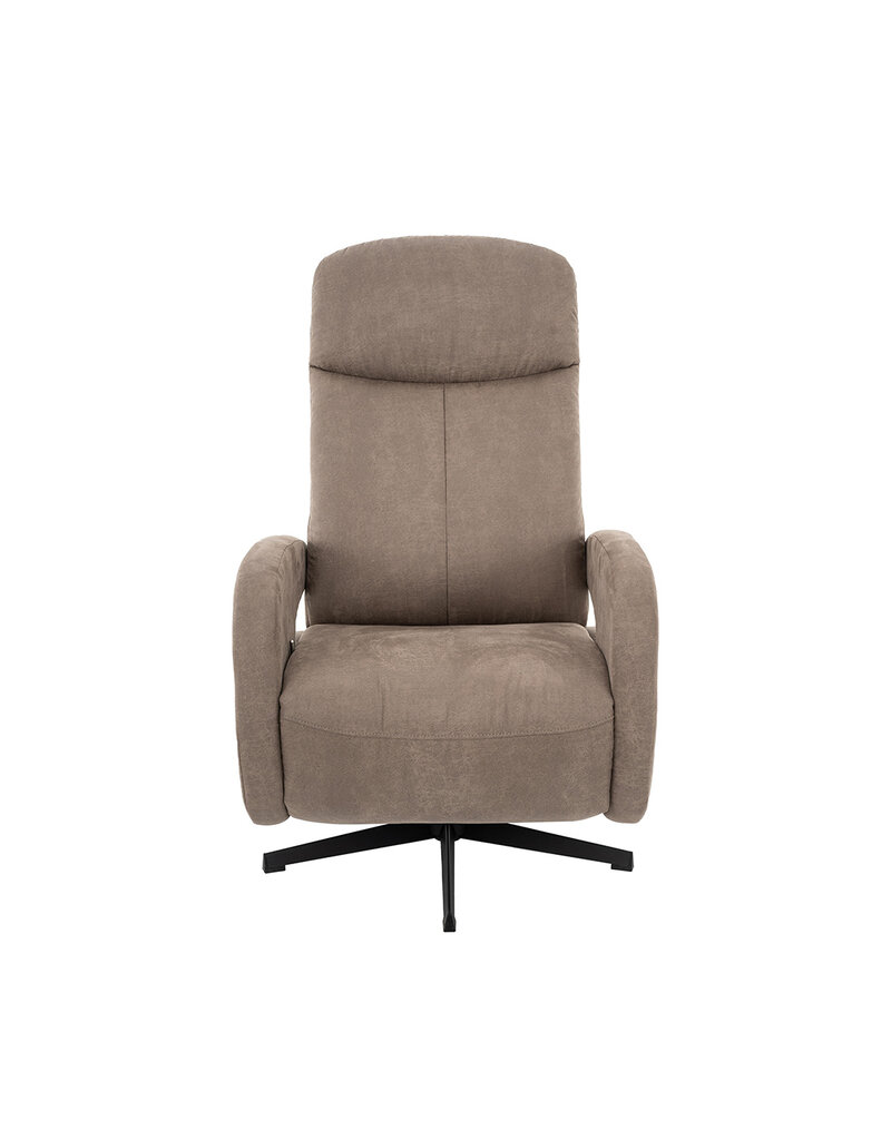 Damn LABEL51 Fauteuil Esbjerg - Taupe - Micro Suede - Manueel Verstelbaar