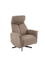 Damn LABEL51 Fauteuil Helsinki - Taupe - Micro Suede - Manueel Verstelbaar