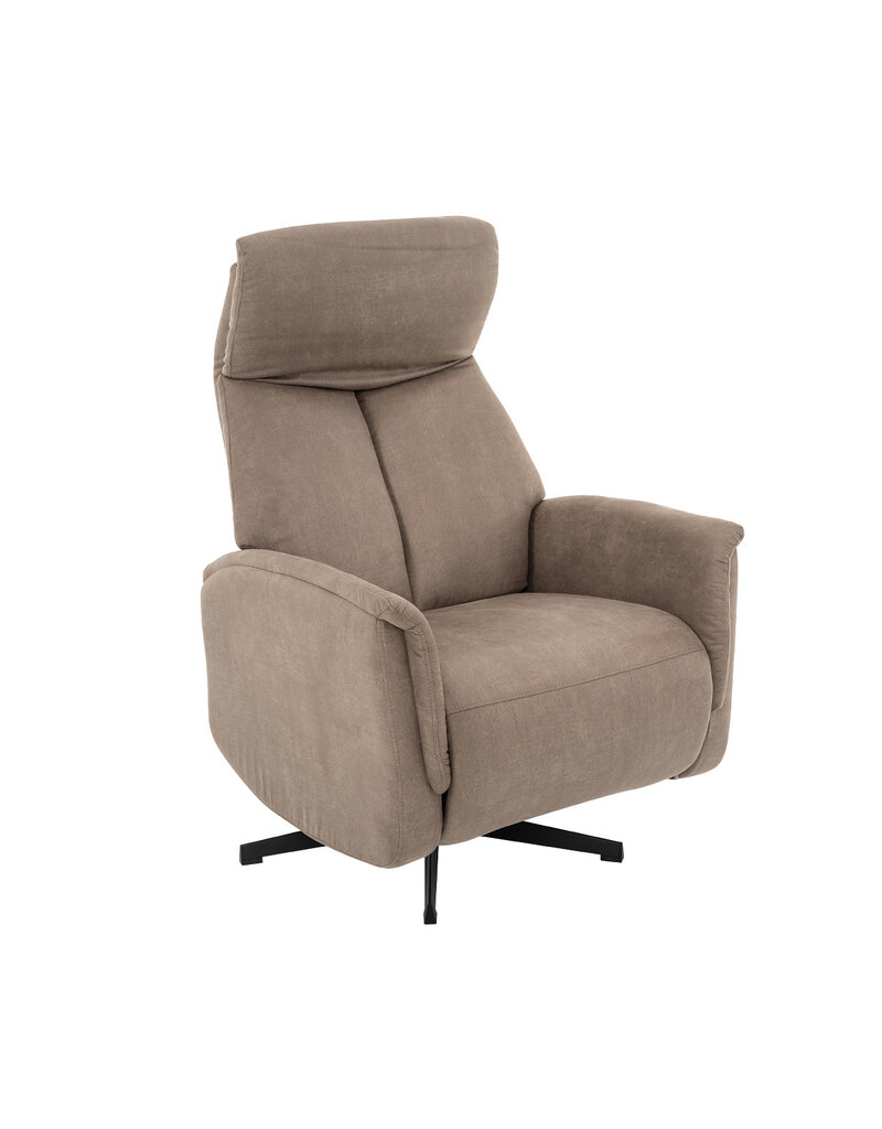 Damn LABEL51 Fauteuil Helsinki - Taupe - Micro Suede - Manueel Verstelbaar