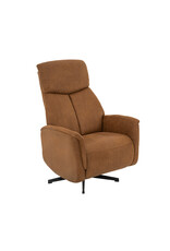 Damn LABEL51 Fauteuil Helsinki - Cognac - Micro Suede - Manueel Verstelbaar