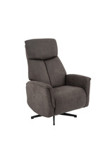 Damn LABEL51 Fauteuil Helsinki - Antraciet - Micro Suede - Manueel Verstelbaar