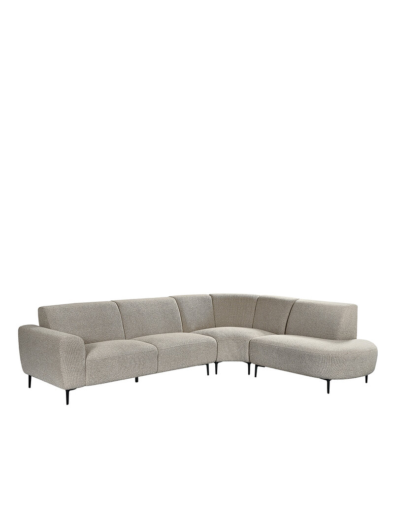 Damn LABEL51 Hoekbank Mauro - Mushroom - Royal Boucle - Rechts Voorstaand