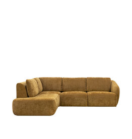 Damn LABEL51 Hoekbank Matteo - Dark Honey - Maloy - Links Voorstaand