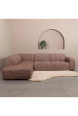 Damn LABEL51 Hoekbank Verona - Cherry Chocolate - Silencio - Links Voorstaand