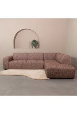 Damn LABEL51 Hoekbank Verona - Cherry Chocolate - Silencio - Rechts Voorstaand