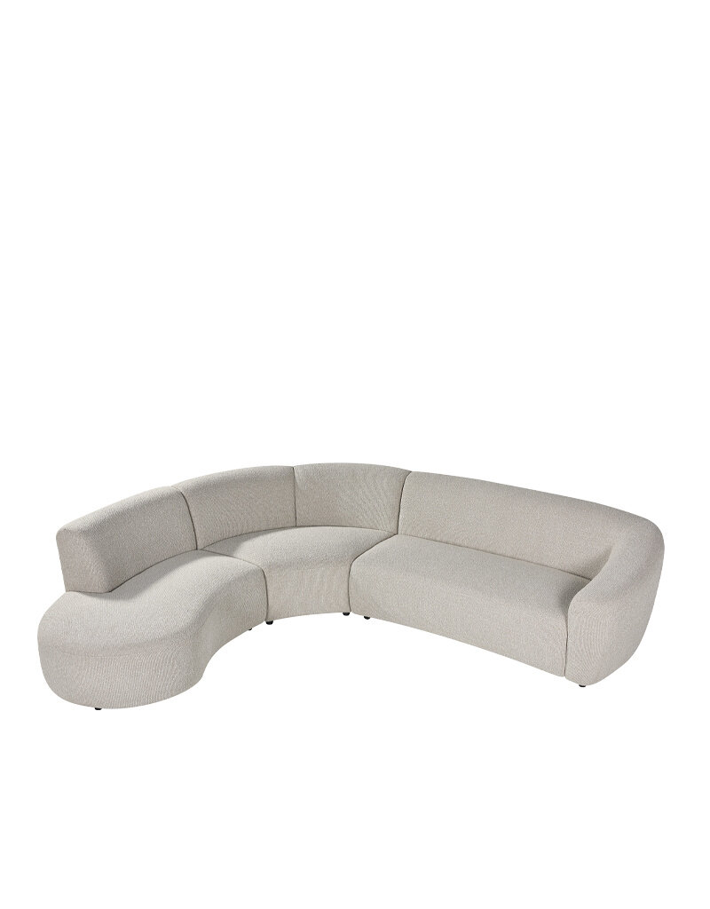 Damn LABEL51 Hoekbank Florence - Naturel - Royal Boucle - Links Voorstaand