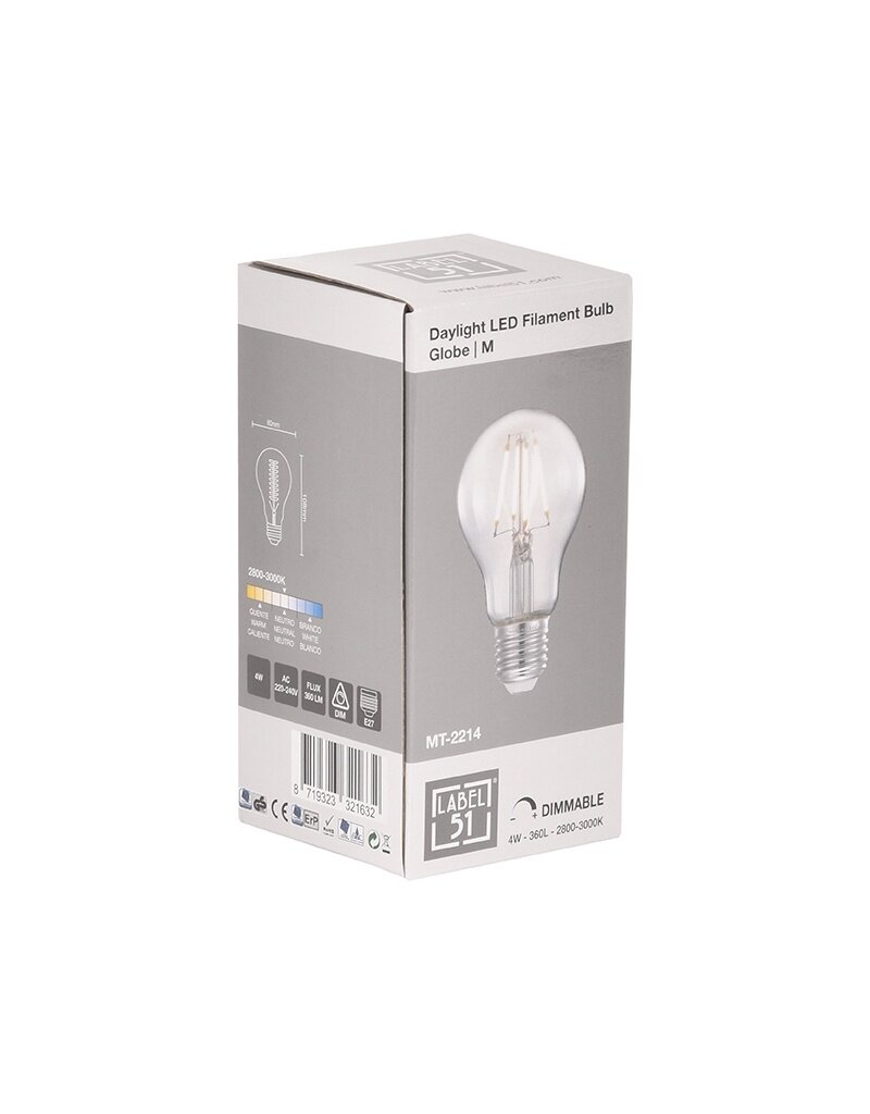 Damn LABEL51 Lichtbron Kooldraadlamp - Helder glas - - Bol M