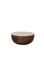 Damn LABEL51 Salontafel Bowl - Espresso - Travertin - 70 cm - Rond