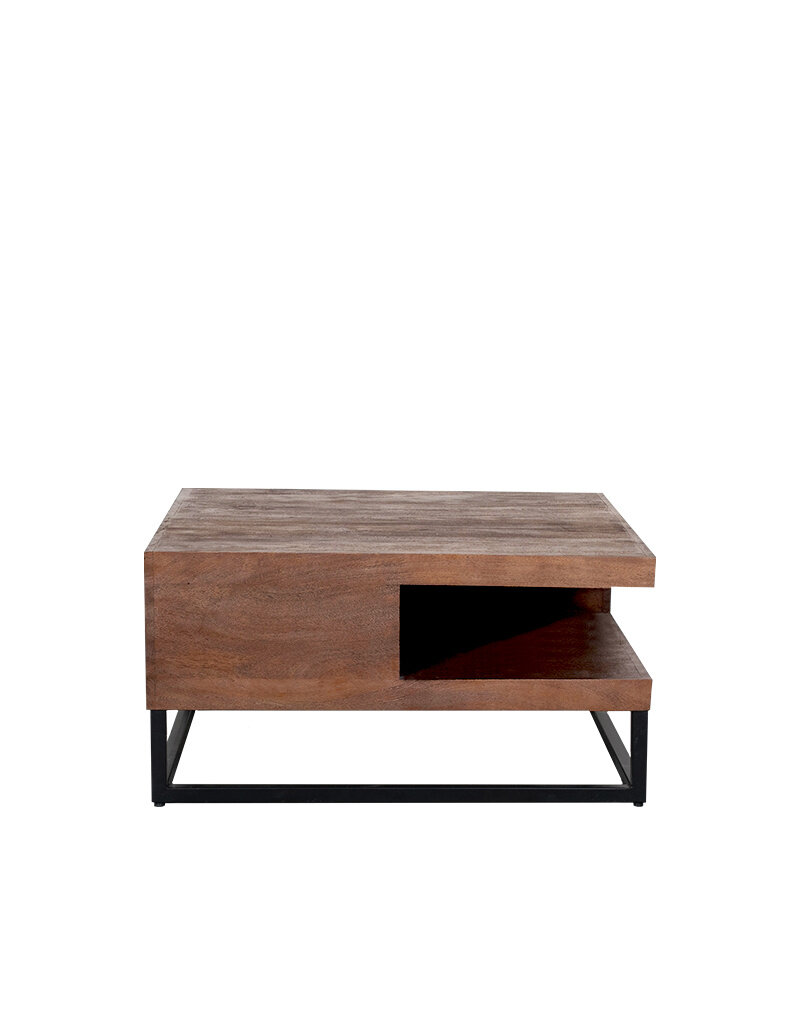 Damn LABEL51 Salontafel Cube - Nature Smooth - Mangohout - 80 cm