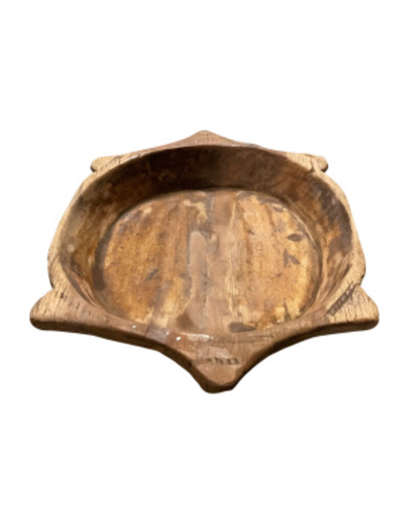 Damn Old wooden turtle bowl (7809)
