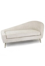 Chaise longue Sonny in stof bouclé zand*