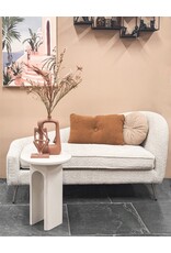Chaise longue Sonny in stof bouclé zand*
