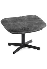 Poef velvet dark grey