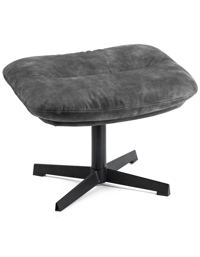 Poef velvet dark grey