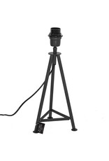 Lampenvoet metaal zwart