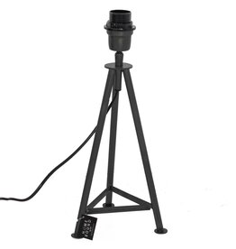 Lampenvoet metaal zwart