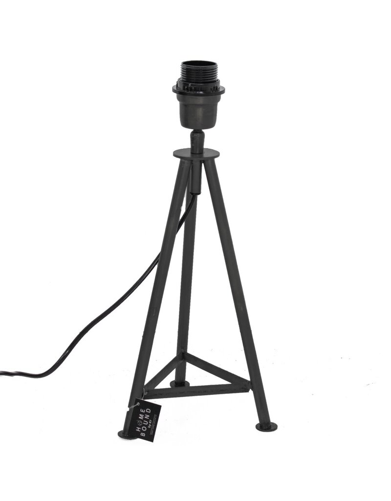 Lampenvoet metaal zwart