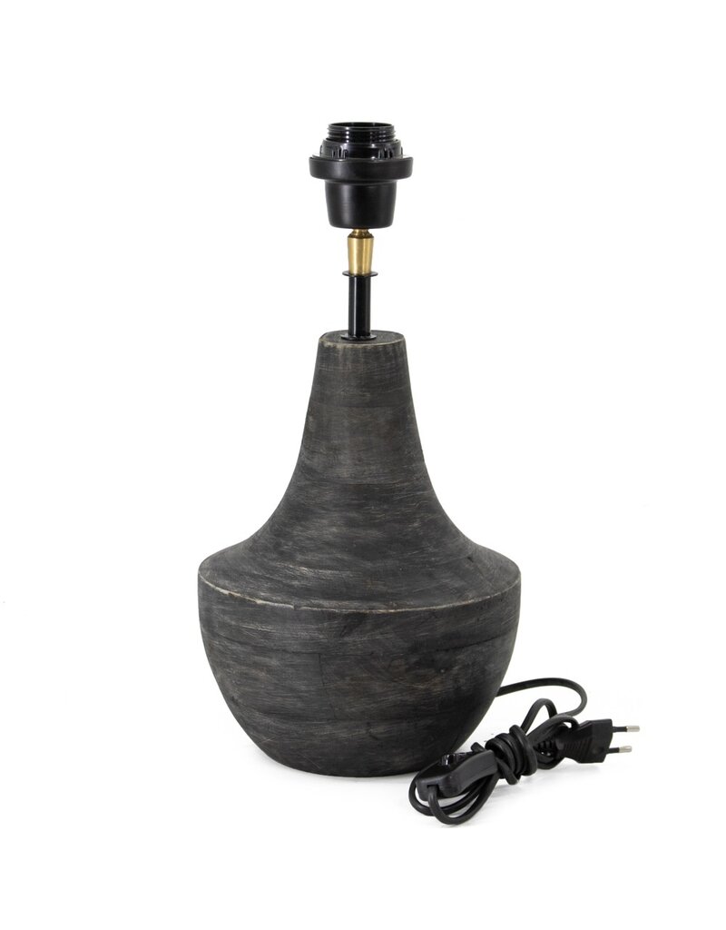 Lampenvoet hout zwart