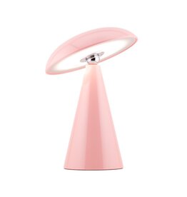 Bureaulamp Mushie LED op accu roze, afneembare kap