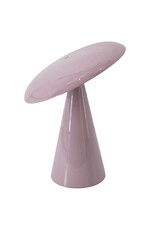Bureaulamp Mush LED op accu lila, afneembare kap