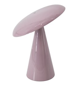 Bureaulamp Mush LED op accu lila, afneembare kap