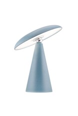 Bureaulamp Mush LED op accu mat blue dots, afneembare kap