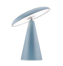 Bureaulamp Mush LED op accu mat blue dots, afneembare kap