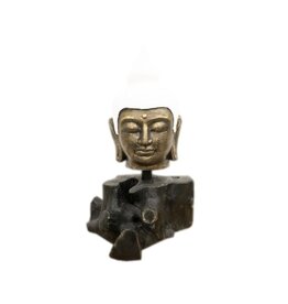 Damn Ornament Boeddha hoofd teak S