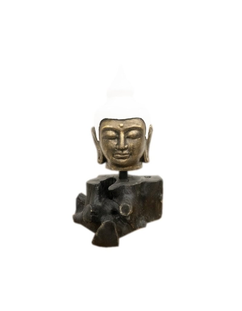Damn Ornament Boeddha hoofd teak S