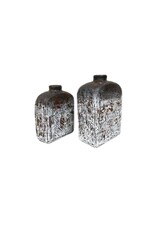 Damn Vaas Pipih set van 2 - Donker vintage