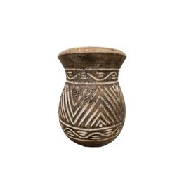 Damn Houten vaas Carving