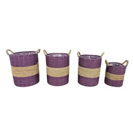 Damn Mand Nila aubergine set van 4