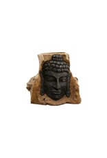 Damn Boeddha gezicht op hout