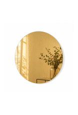 Housevitamin wandspiegel rond goudkleurig 30 cm