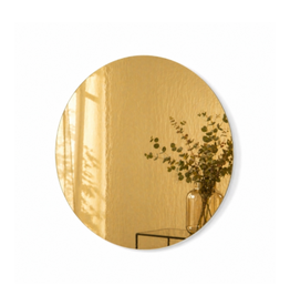 Housevitamin wandspiegel rond goudkleurig 30 cm