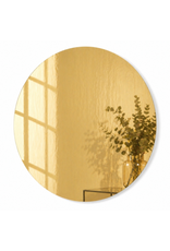 Housevitamin wandspiegel rond goudkleurig 60 cm