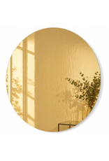 Housevitamin wandspiegel rond goudkleurig 80 cm